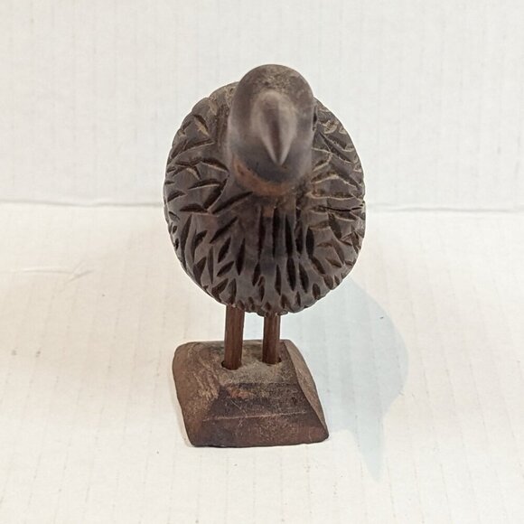 Hand carved Wooden Bird on Stand Vintage - Picture 3 of 6